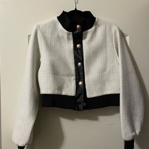 Jules Kae Cropped Button Up Jacket Size XS